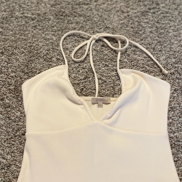 By Anthropologie U-Neck Halter Ruched Dress - Picture 8 of 10